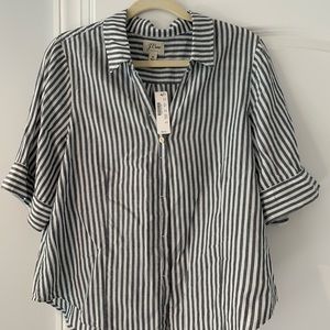 j crew striped blouse